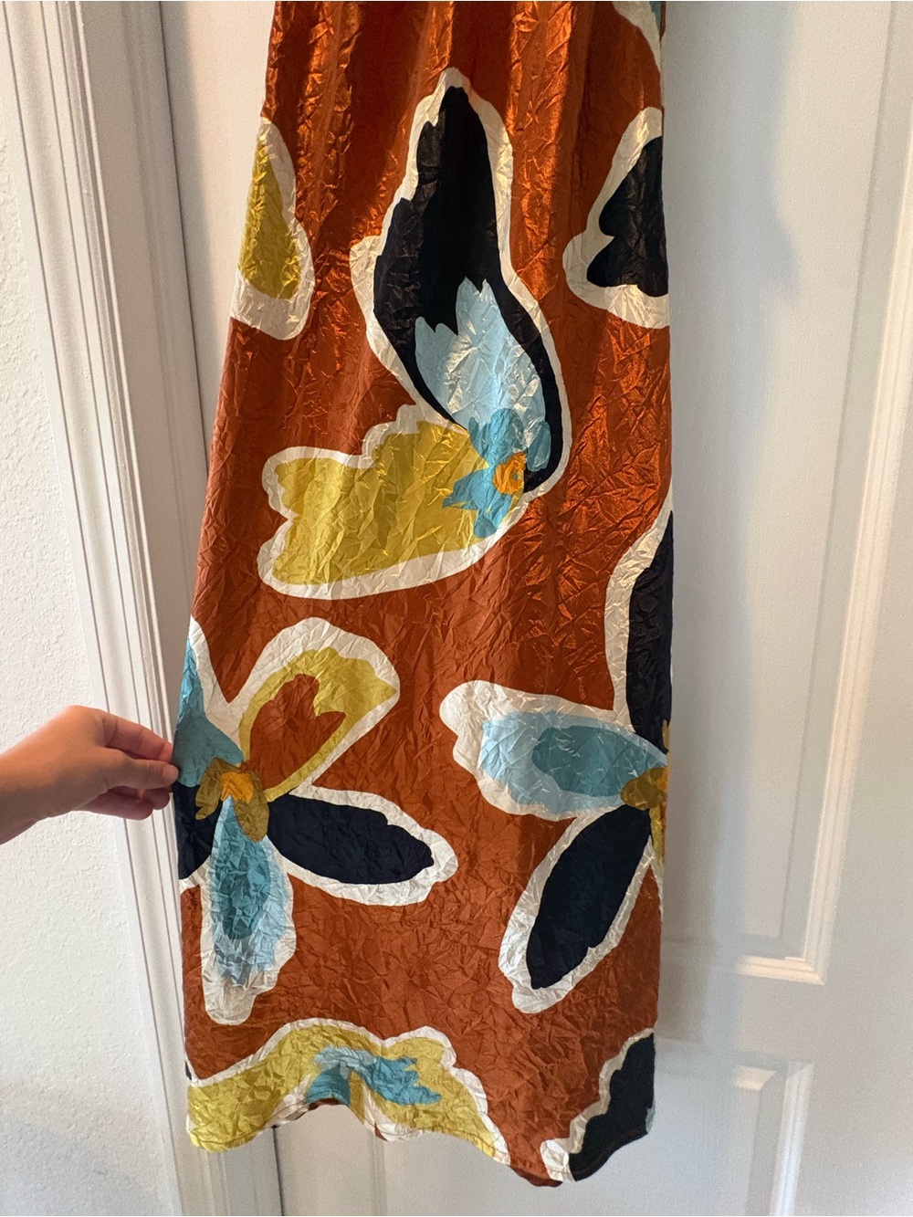 House of Harlow 1960 Rust Multi Abstract Maxi Dress - Picture 6 of 6